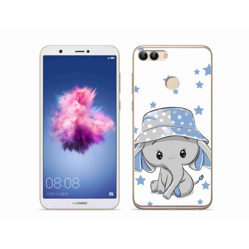 Gelový kryt mmCase na mobil Huawei P Smart - modrý slon