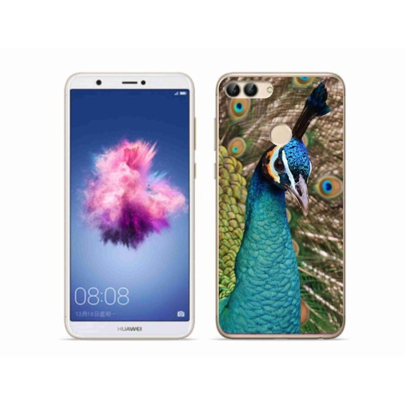 Gelový kryt mmCase na mobil Huawei P Smart - páv