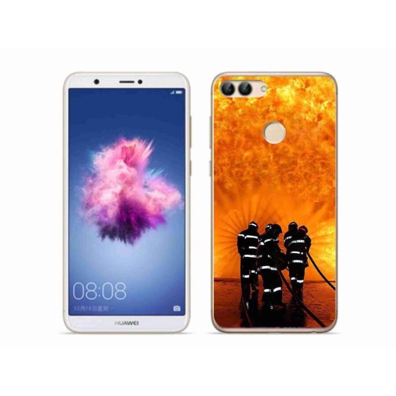 Gelový kryt mmCase na mobil Huawei P Smart - požár