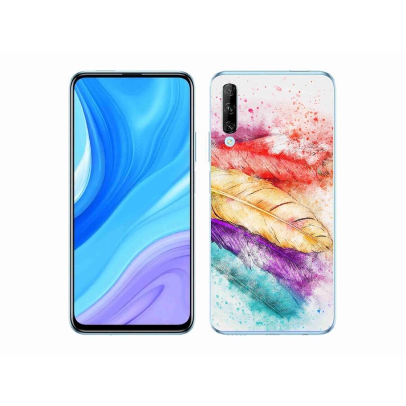 Gelový kryt mmCase na mobil Huawei P Smart Pro (2019) - barevné peří