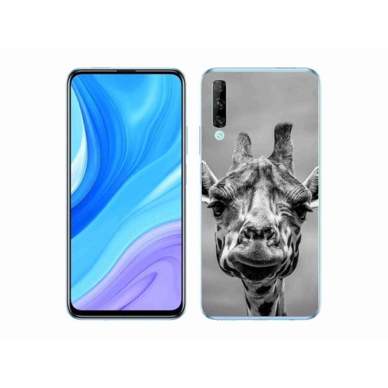 Gelový kryt mmCase na mobil Huawei P Smart Pro (2019) - černobílá žirafa