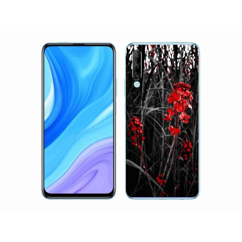 Gelový kryt mmCase na mobil Huawei P Smart Pro (2019) - červená rostlina
