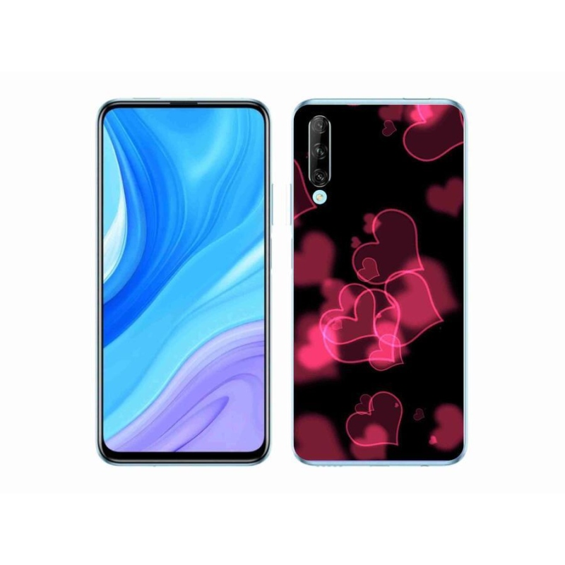 Gelový kryt mmCase na mobil Huawei P Smart Pro (2019) - červená srdíčka