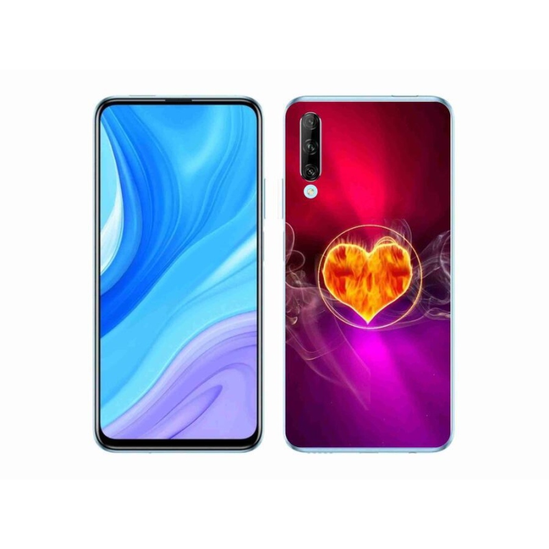 Gelový kryt mmCase na mobil Huawei P Smart Pro (2019) - ohnivé srdce