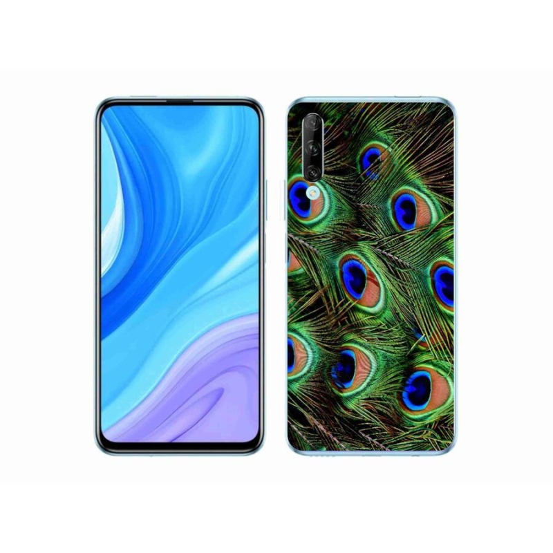 Gelový kryt mmCase na mobil Huawei P Smart Pro (2019) - paví peří
