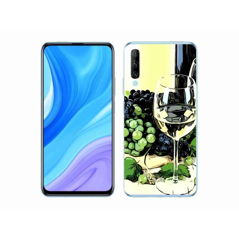 Gelový kryt mmCase na mobil Huawei P Smart Pro (2019) - sklenka vína