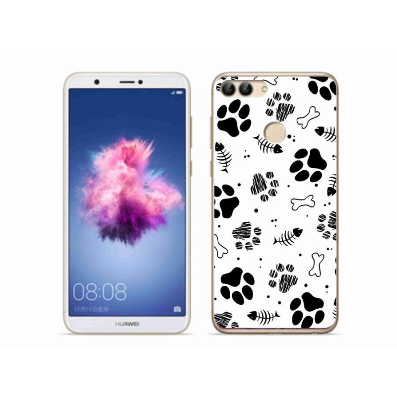 Gelový kryt mmCase na mobil Huawei P Smart - psí tlapky 1