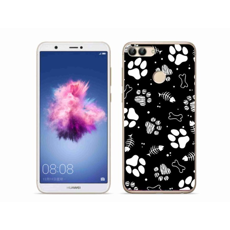 Gelový kryt mmCase na mobil Huawei P Smart - psí tlapky
