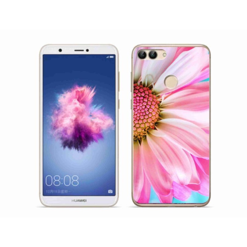 Gelový kryt mmCase na mobil Huawei P Smart - růžová květina