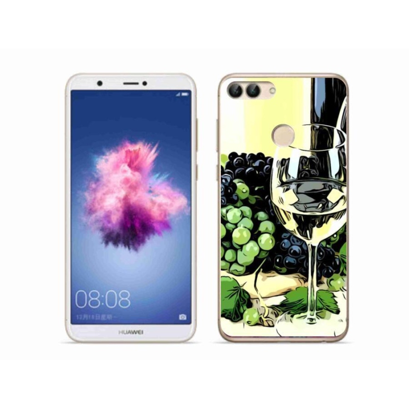 Gelový kryt mmCase na mobil Huawei P Smart - sklenka vína
