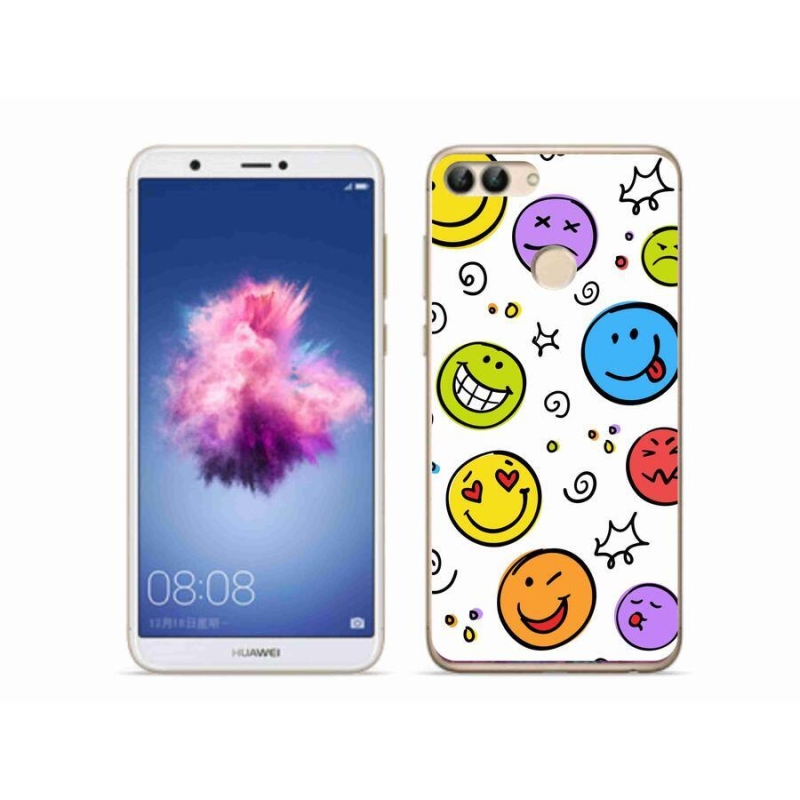 Gelový kryt mmCase na mobil Huawei P Smart - smajlíci