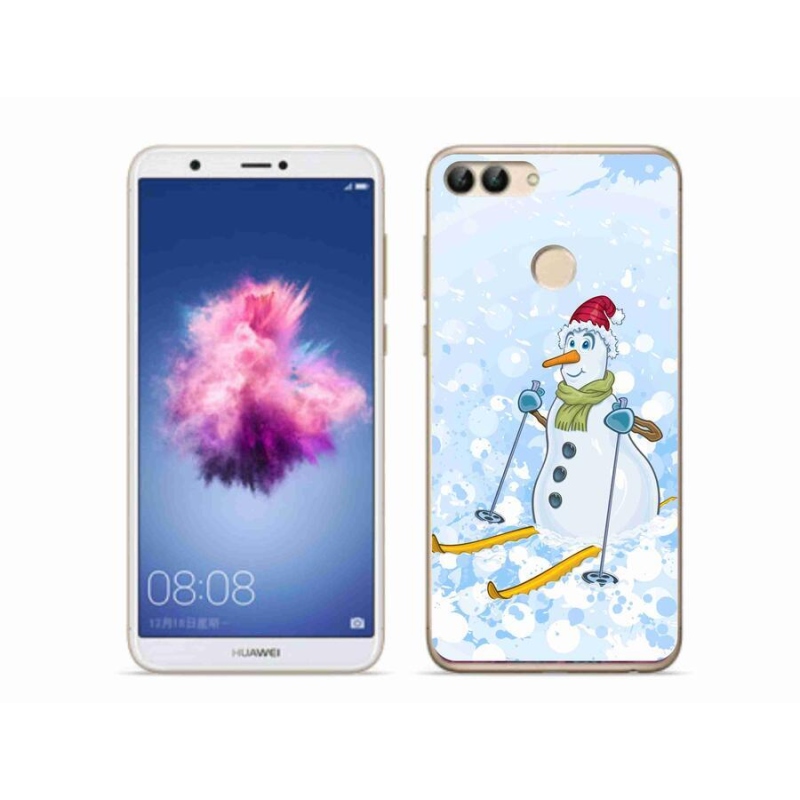 Gelový kryt mmCase na mobil Huawei P Smart - sněhulák