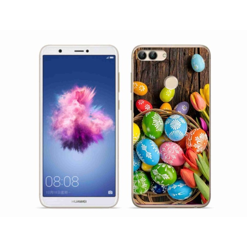 Gelový kryt mmCase na mobil Huawei P Smart - velikonoční vajíčka