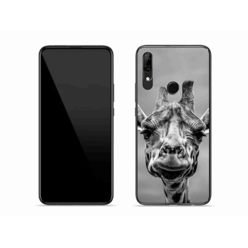 Gelový kryt mmCase na mobil Huawei P Smart Z - černobílá žirafa