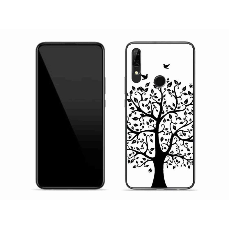 Gelový kryt mmCase na mobil Huawei P Smart Z - černobílý strom