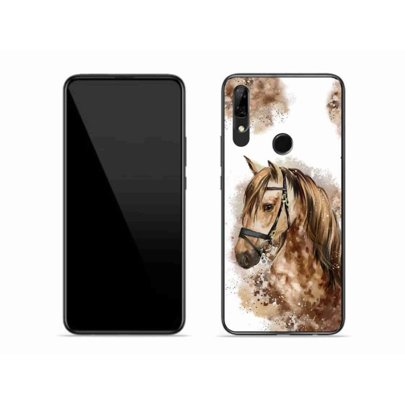 Gelový kryt mmCase na mobil Huawei P Smart Z - hnědý kreslený kůň