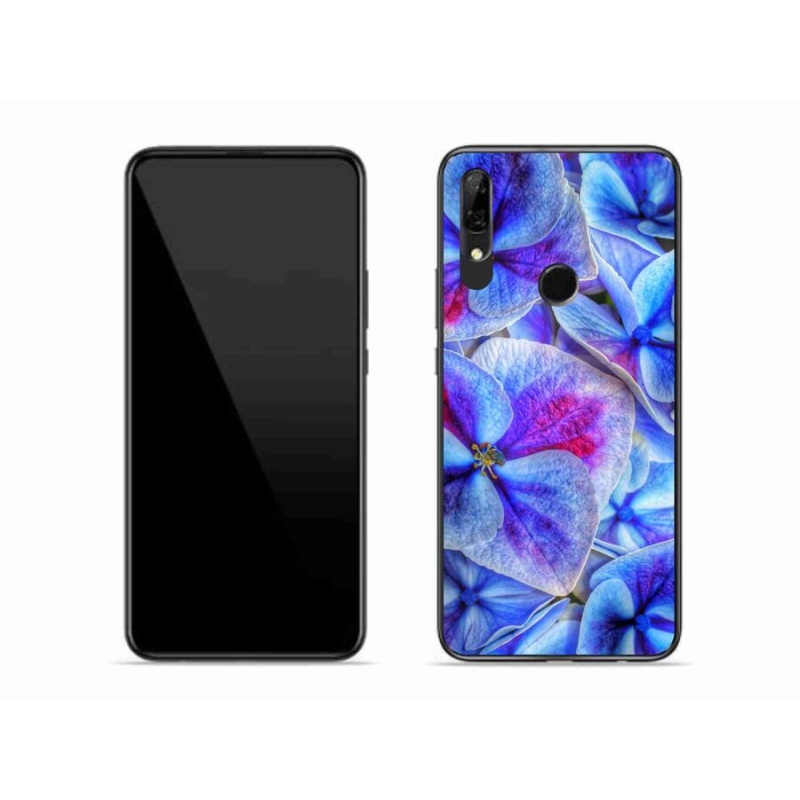 Gelový kryt mmCase na mobil Huawei P Smart Z - modré květy 1