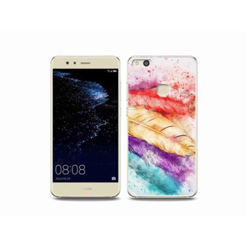 Gelový kryt mmCase na mobil Huawei P10 Lite - barevné peří