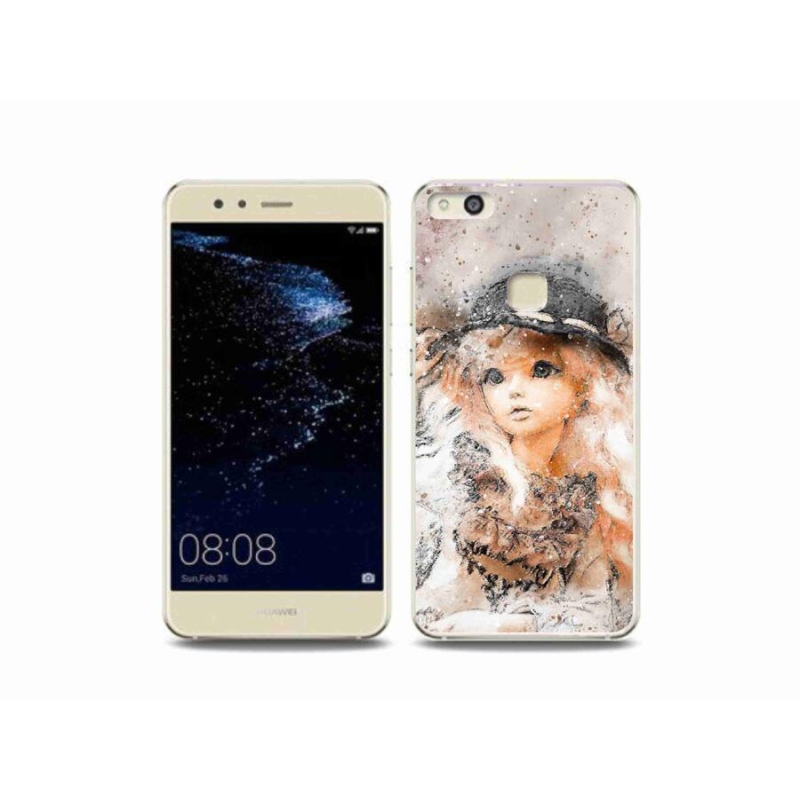 Gelový kryt mmCase na mobil Huawei P10 Lite - holčička s kloboukem