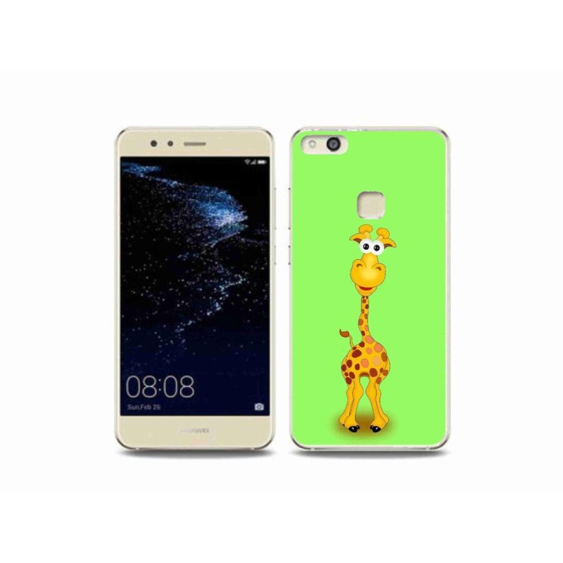 Gelový kryt mmCase na mobil Huawei P10 Lite - kreslená žirafa