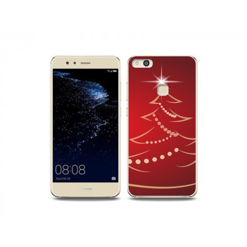 Gelový kryt mmCase na mobil Huawei P10 Lite - kreslený vánoční stromek