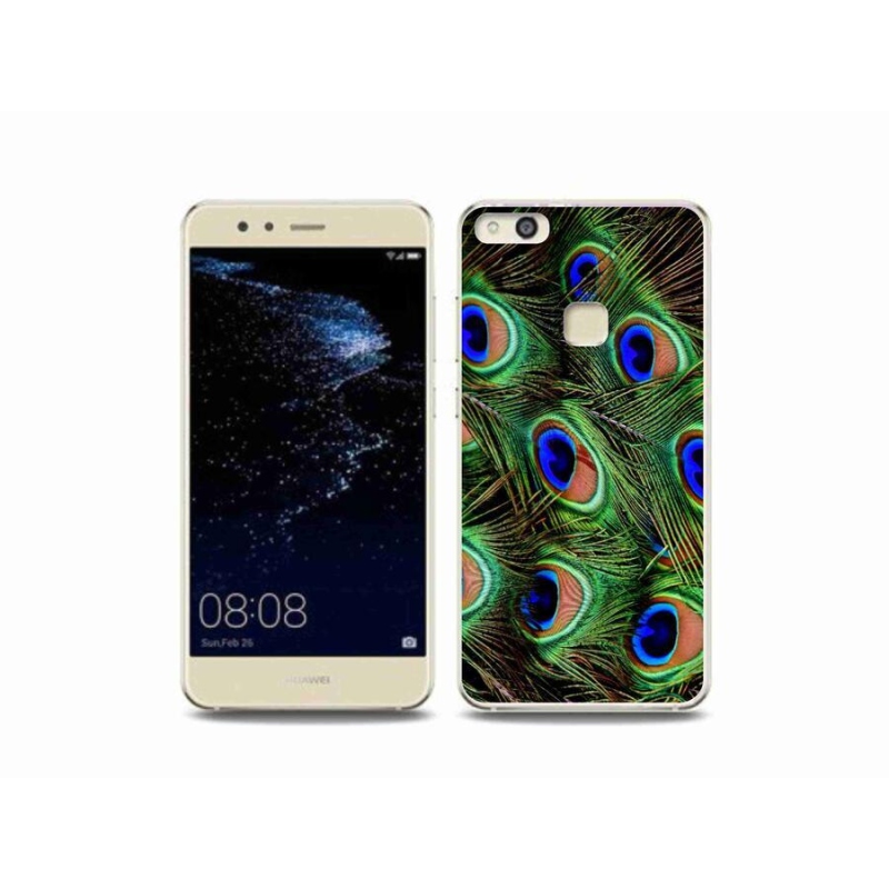 Gelový kryt mmCase na mobil Huawei P10 Lite - paví peří