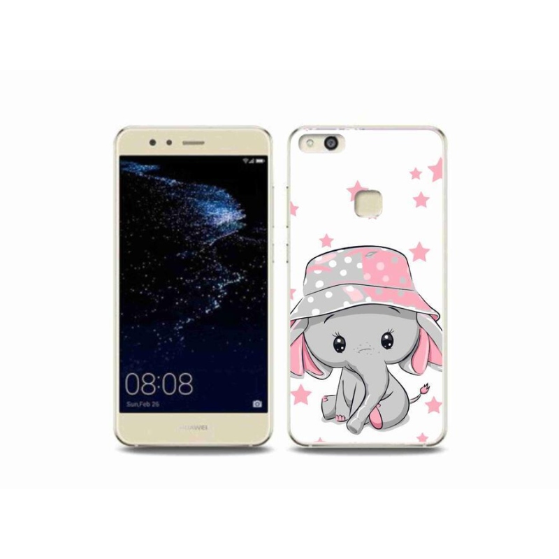 Gelový kryt mmCase na mobil Huawei P10 Lite - růžový slon