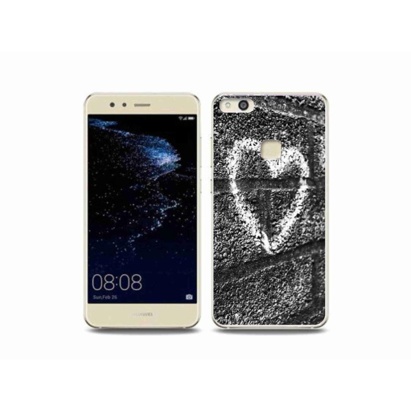 Gelový kryt mmCase na mobil Huawei P10 Lite - srdce na zdi