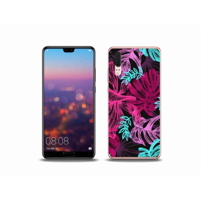 Gelový kryt mmCase na mobil Huawei P20 - květiny 1