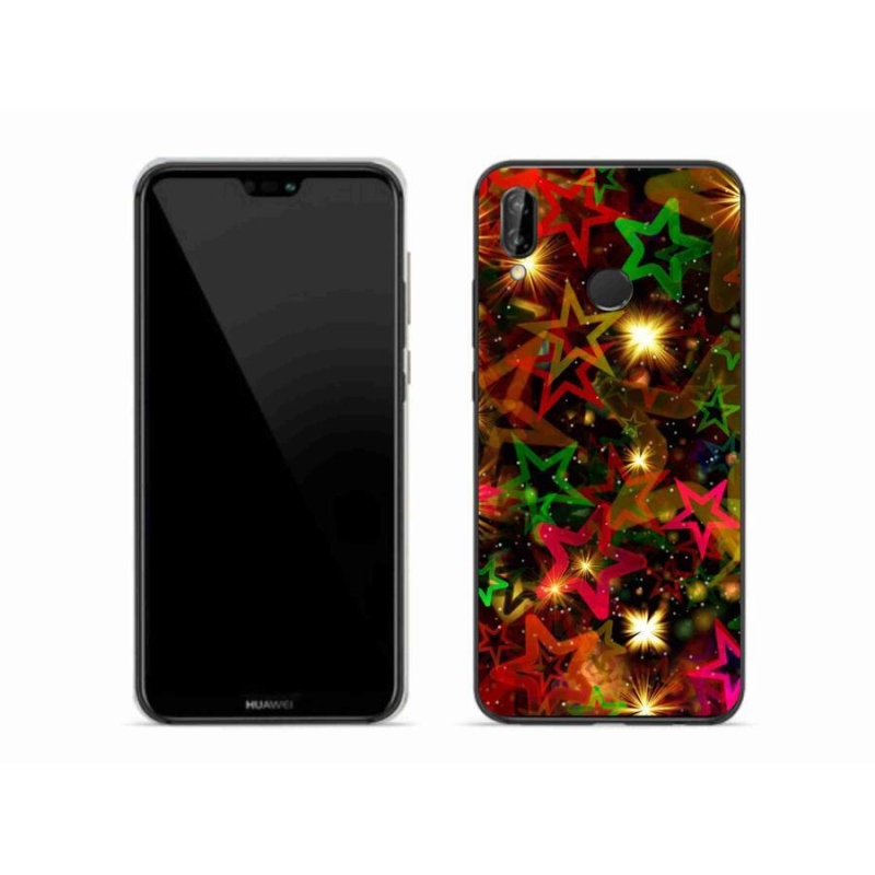 Gelový kryt mmCase na mobil Huawei P20 Lite - barevné hvězdičky