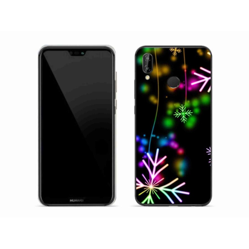 Gelový kryt mmCase na mobil Huawei P20 Lite - barevné vločky