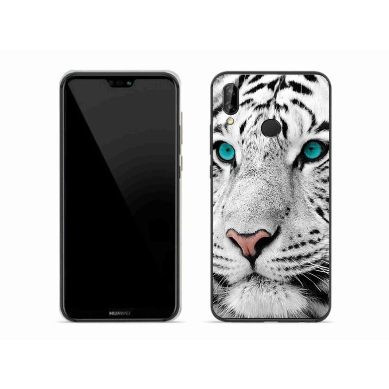 Gelový kryt mmCase na mobil Huawei P20 Lite - bílý tygr