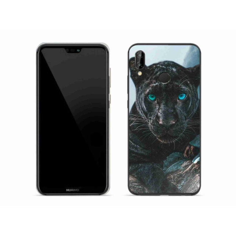 Gelový kryt mmCase na mobil Huawei P20 Lite - černý panter