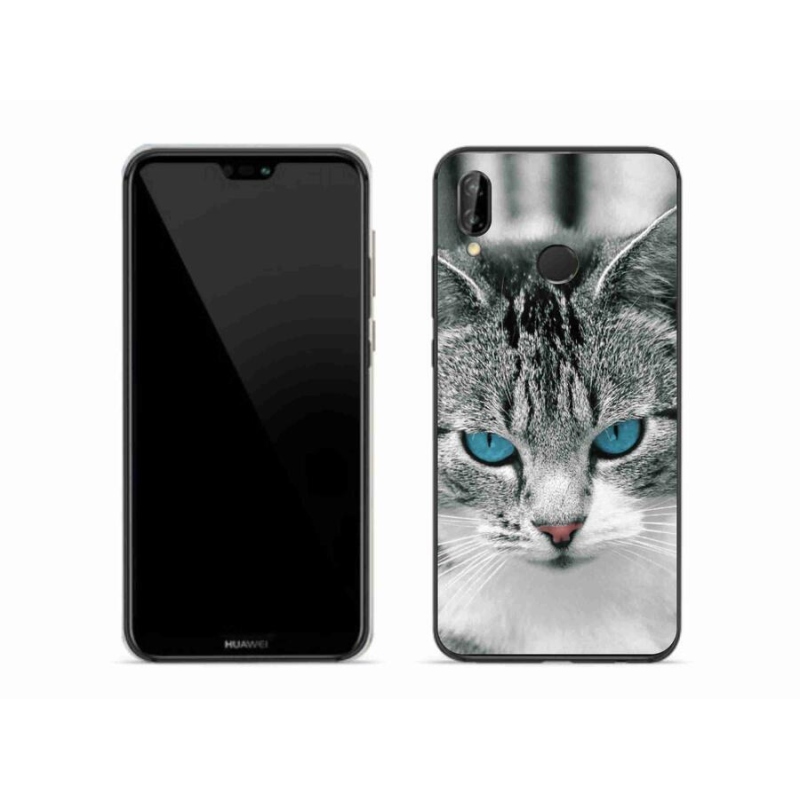 Gelový kryt mmCase na mobil Huawei P20 Lite - kočičí pohled 1