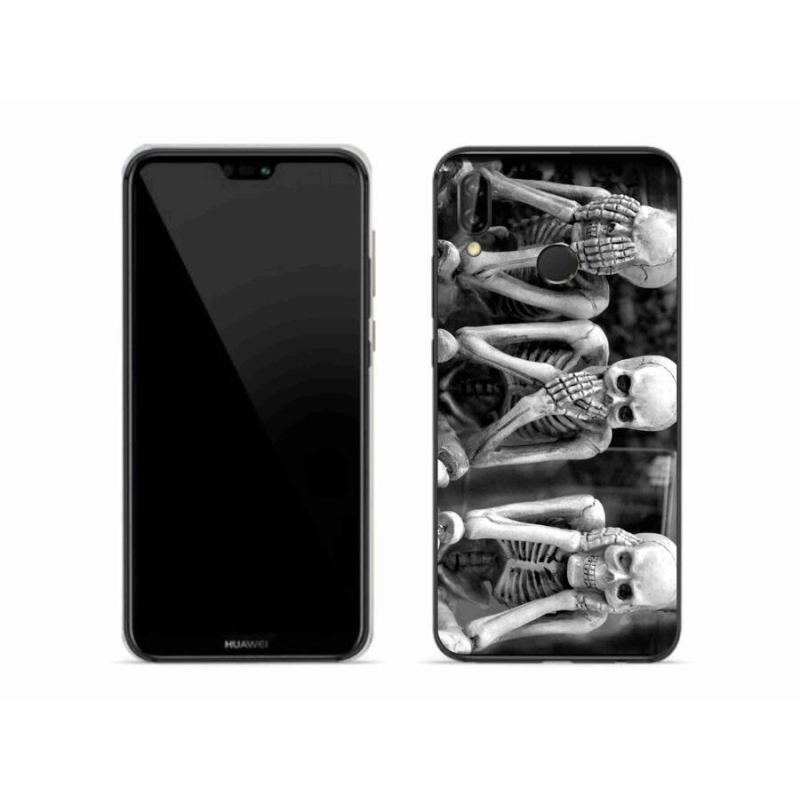 Gelový kryt mmCase na mobil Huawei P20 Lite - kostlivci