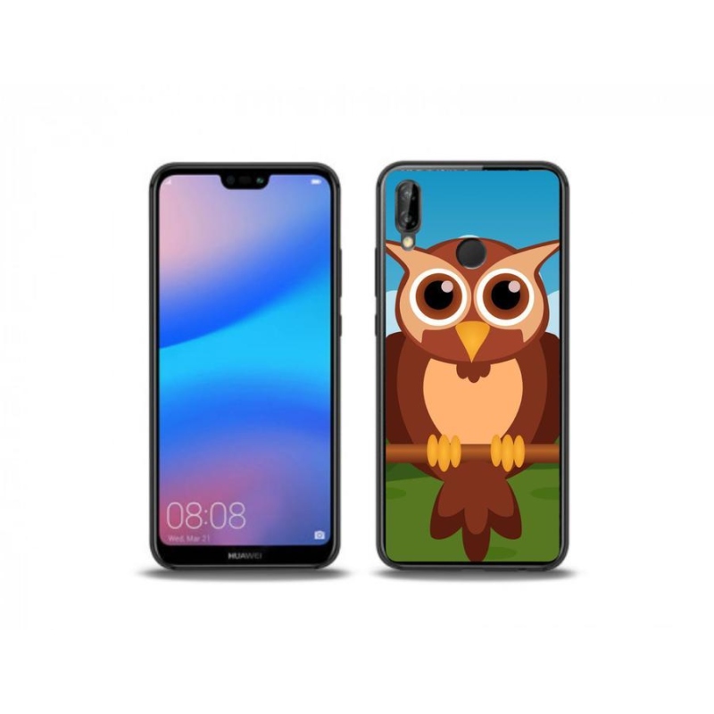 Gelový kryt mmCase na mobil Huawei P20 Lite - kreslená sova