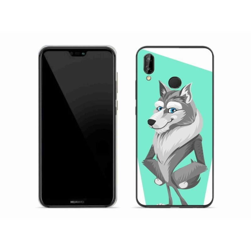 Gelový kryt mmCase na mobil Huawei P20 Lite - kreslený vlk