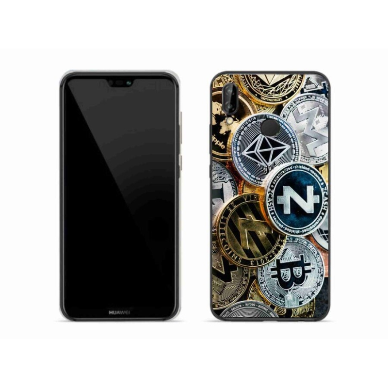 Gelový kryt mmCase na mobil Huawei P20 Lite - kryptoměny