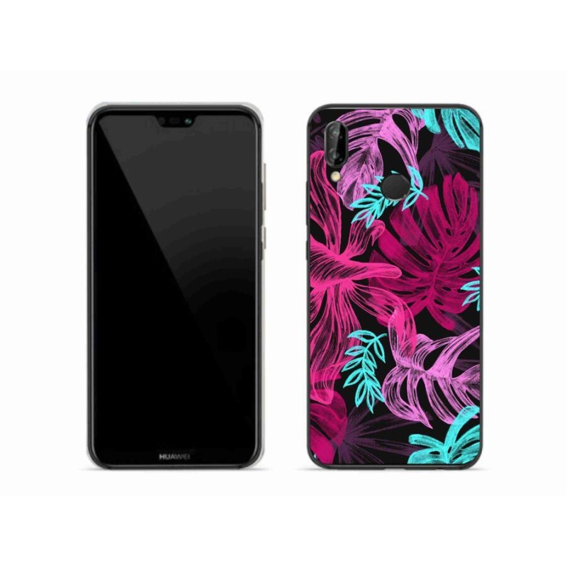 Gelový kryt mmCase na mobil Huawei P20 Lite - květiny 1