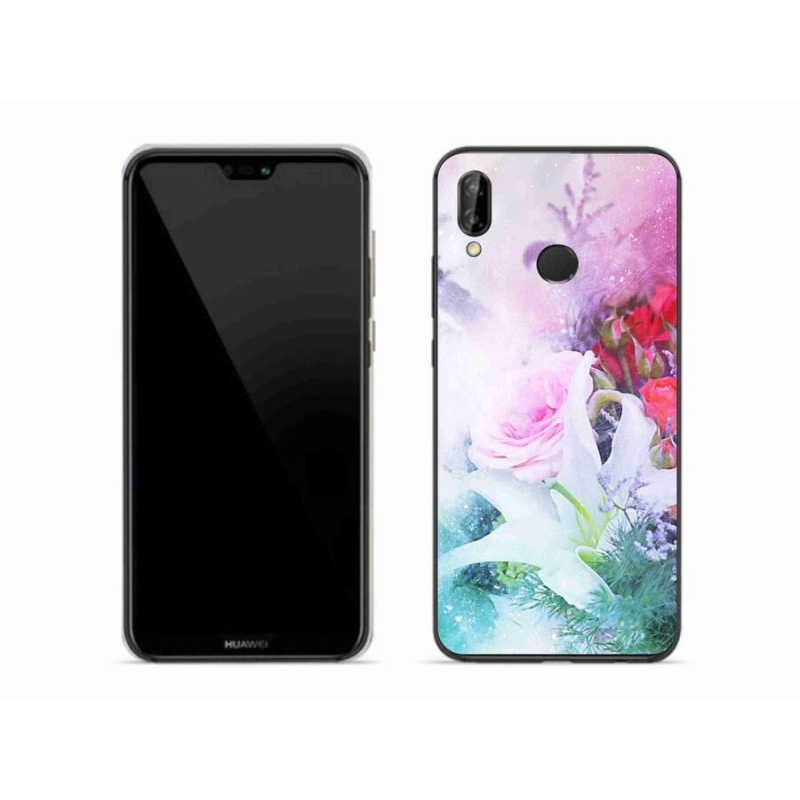 Gelový kryt mmCase na mobil Huawei P20 Lite - květiny 4