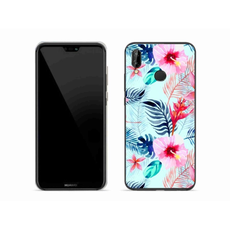 Gelový kryt mmCase na mobil Huawei P20 Lite - květiny