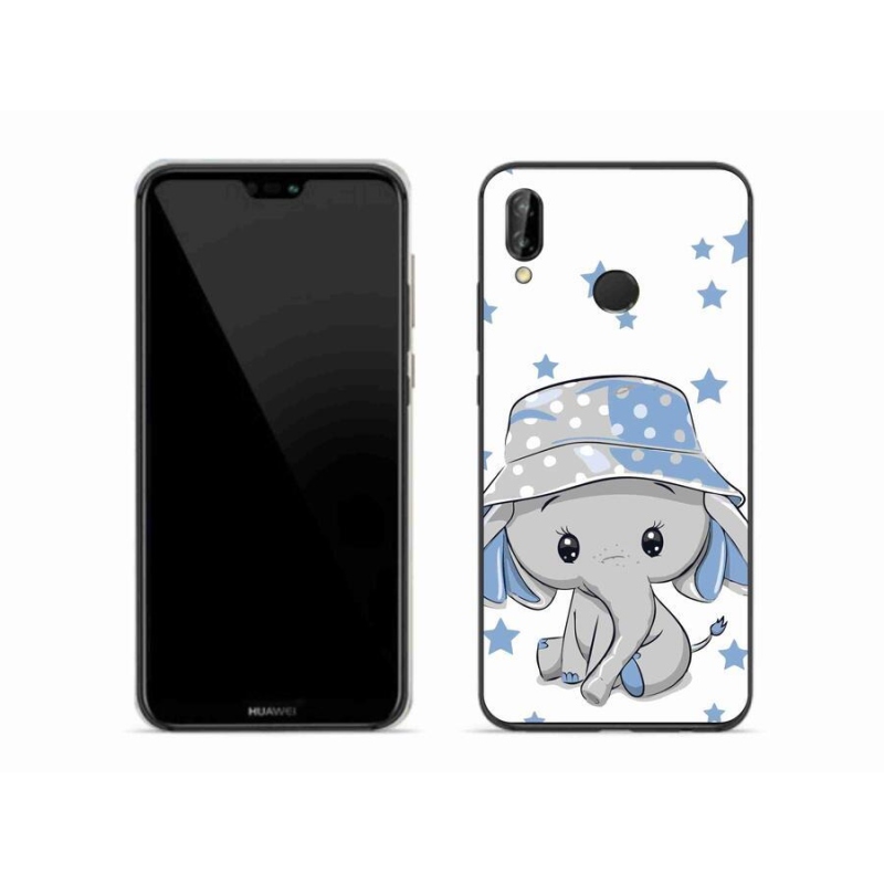 Gelový kryt mmCase na mobil Huawei P20 Lite - modrý slon