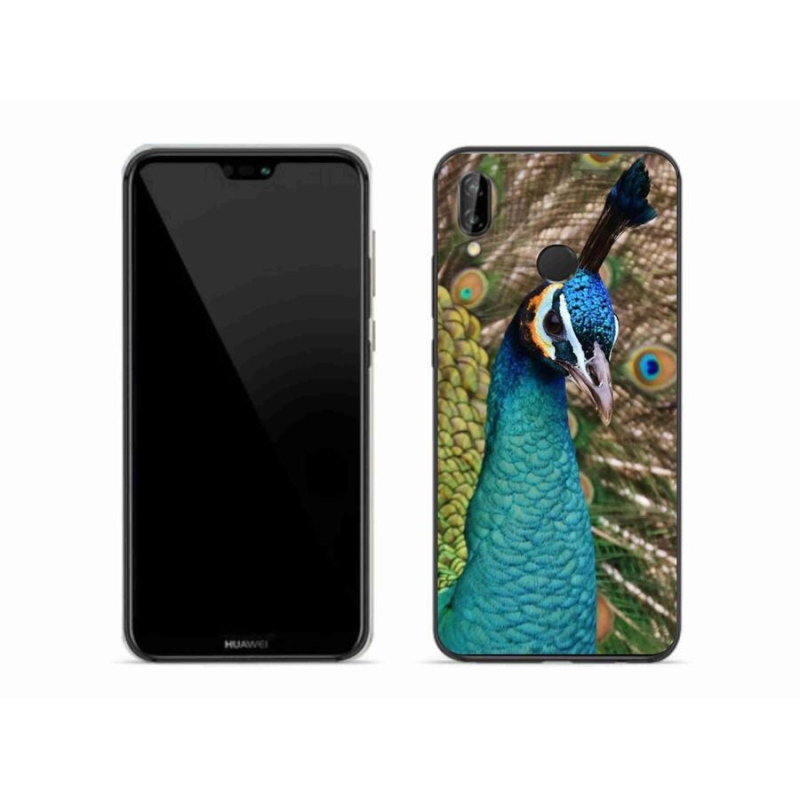 Gelový kryt mmCase na mobil Huawei P20 Lite - páv