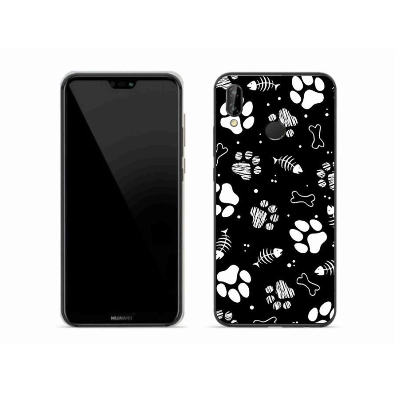 Gelový kryt mmCase na mobil Huawei P20 Lite - psí tlapky