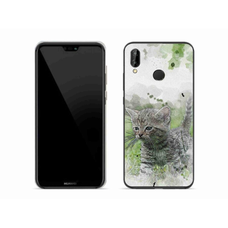 Gelový kryt mmCase na mobil Huawei P20 Lite - roztomilé kotě 1