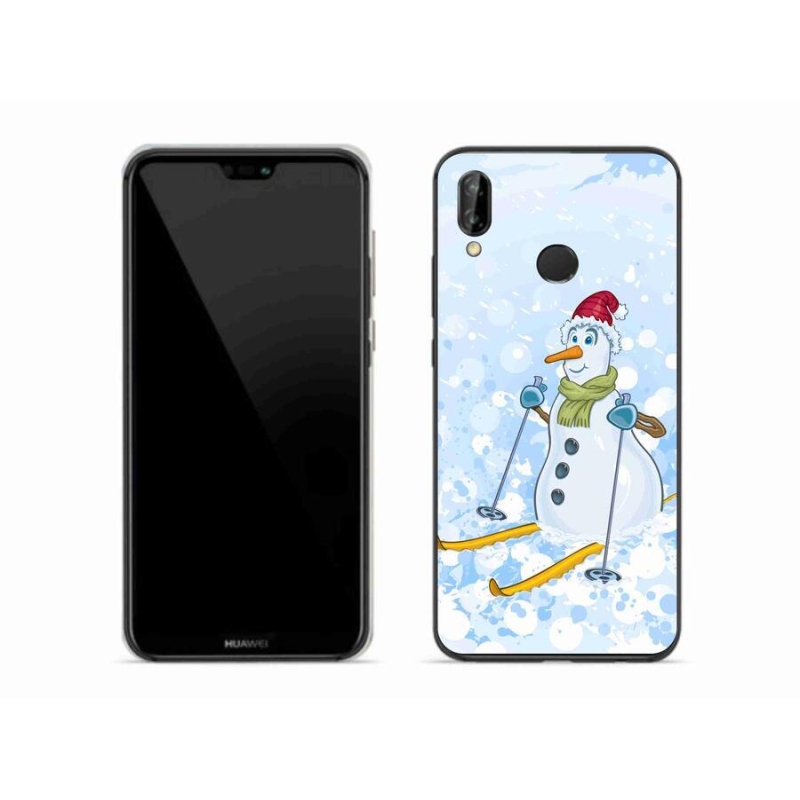 Gelový kryt mmCase na mobil Huawei P20 Lite - sněhulák