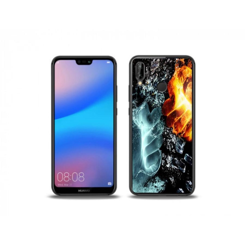 Gelový kryt mmCase na mobil Huawei P20 Lite - voda a oheň