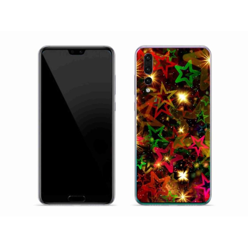 Gelový kryt mmCase na mobil Huawei P20 Pro - barevné hvězdičky