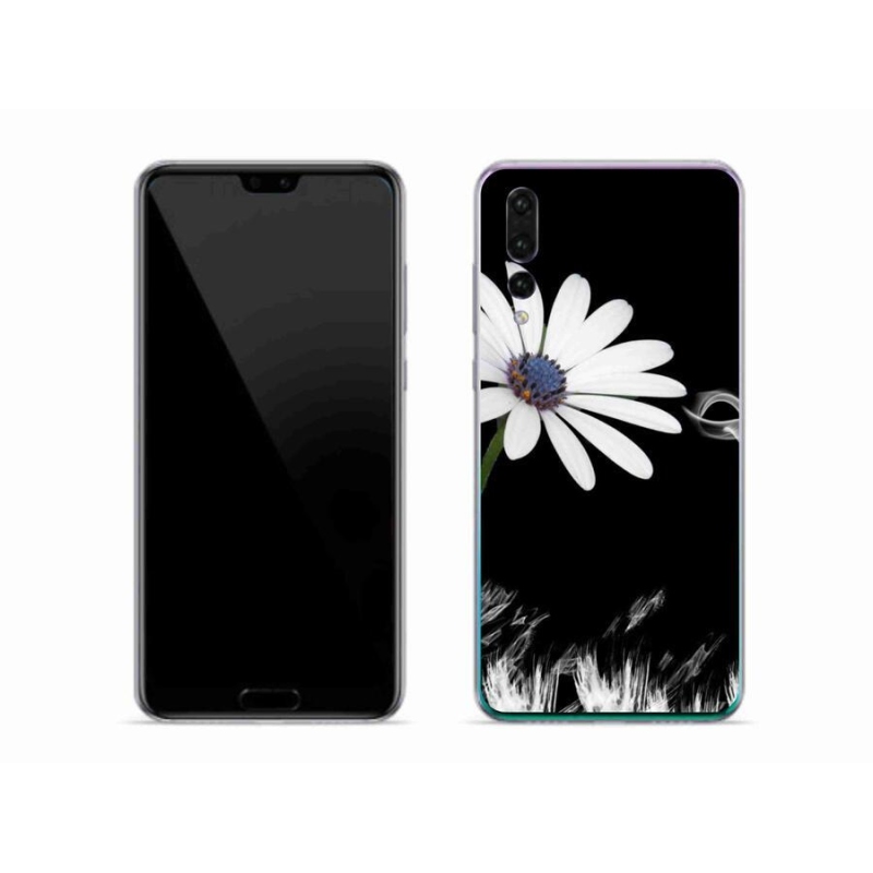 Gelový kryt mmCase na mobil Huawei P20 Pro - bílá květina