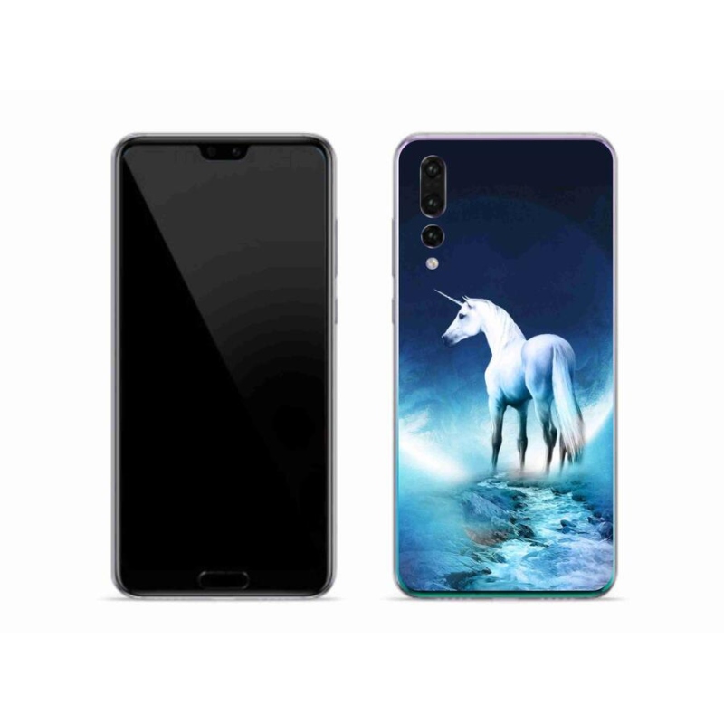 Gelový kryt mmCase na mobil Huawei P20 Pro - bílý jednorožec